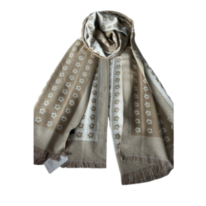 S1613 Dvipusis smėlio spalvos šalikas
