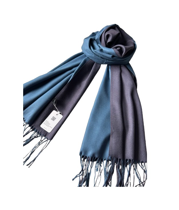 H80 Dvipusis mėlynos spalvos šalikas