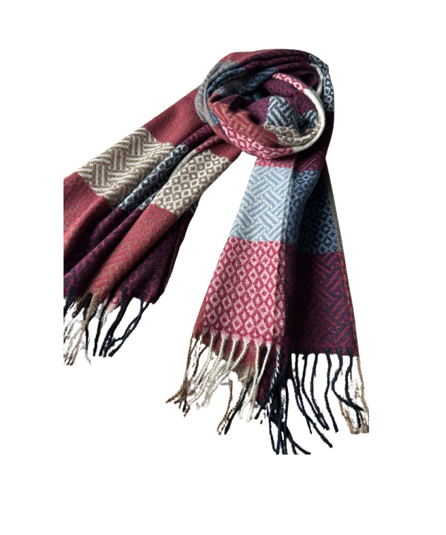 Z2402 Languotas bordo spalvos šalikas